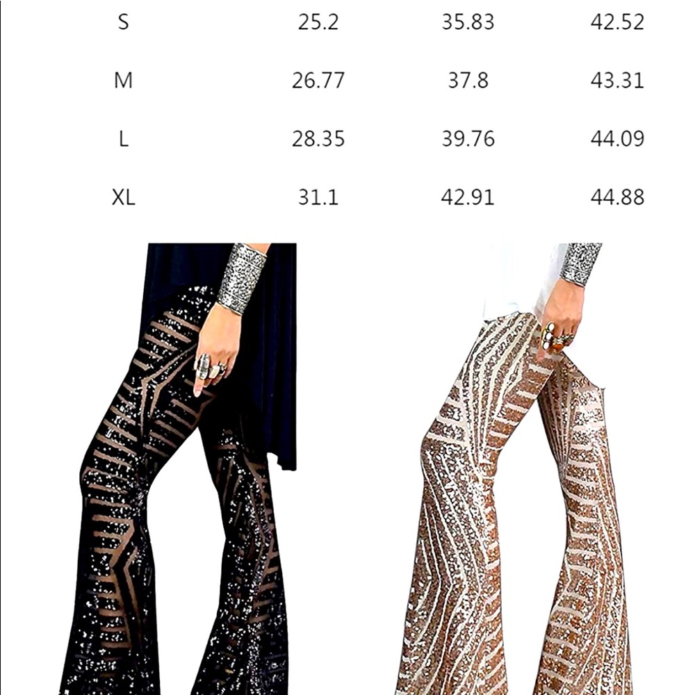 NEW Silver/Apricot Sequin Pants